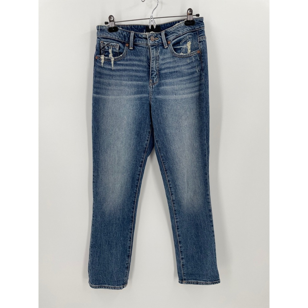 Buckle Black Mom Jeans Womens 27 Medium Wash Distressed High Rise BBW1842A